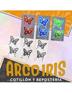 Tatuajes Mariposa Neon X 3 Planchas-tattoo -party Store-halloween-