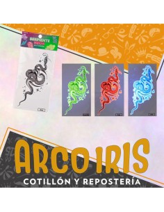Tatuajes Serpiente Neon X 3 Planchas-tattoo -party Store-halloween-