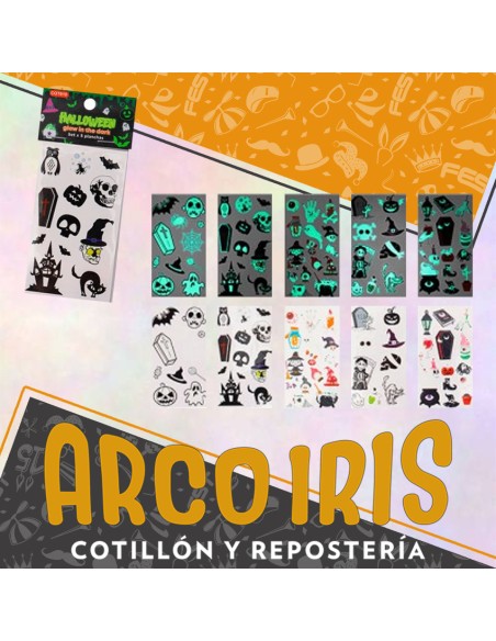 Tatuajes Halloween Glow X 5 Planchas-tattoo -party Store-in The Darkhalloween-