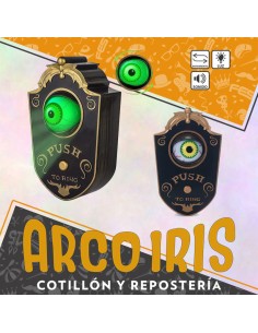 Timbre Embrujado Luz- Movimiento Y Sonido -se Abre Ojo- Halloween Party Store