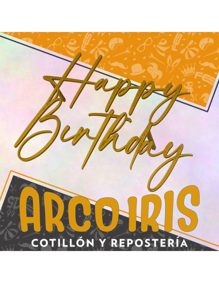 Topper Plastico Happy Birthday