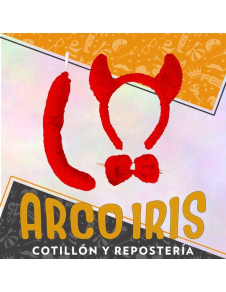 Set Diablita Vincha-cola Y Mono