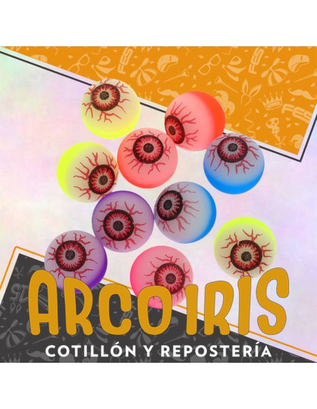 Pelotita Saltarina X 100 Bolsa -ojos -ojos Fluo-