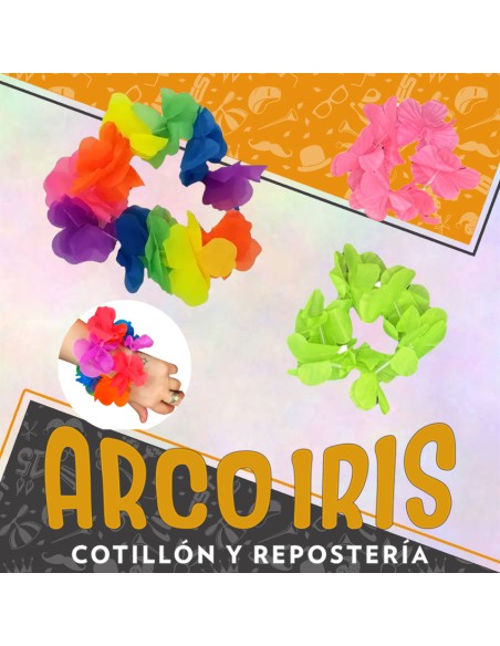 Pulsera Hawaiana Multicolor  X 12 -bolsa -pulsera Por Color O Multicolor- Upd San Patricio Primavera Oferta Cat2