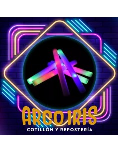 Luminoso Vara Espuma X 10      Por Color O Multicolor -por Color: Blanco - Amarilla-roja-verde-azul - Grande Led Vara Roco Ro