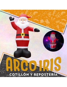 Inflable Papa Noel 2.4 Mt Altura - 4 Leds Navidad -saludo De Santa- Con Cierre Para Su Facil Armado - Con Enchufe Para Su Fun 2