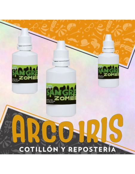 Sangre Zombie 20 Ml Pote X 50 U. Verde Artificial -halloween Pintafan
