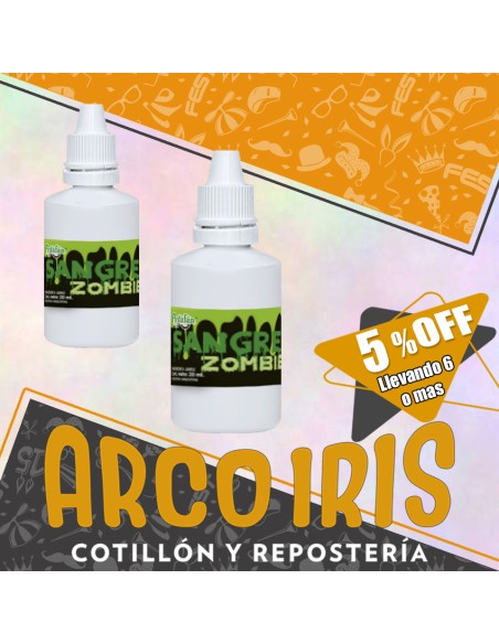 Sangre Zombie 20 Ml Xu +6-5% -verde-artificial Promo Por Cantidad Halloween Pintafan
