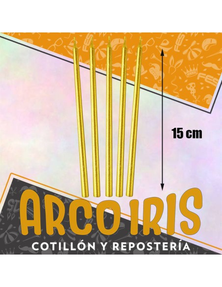 Vela Laqueada 15 Cm Amarilla X 10 - Carmila