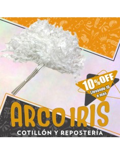 Porras Plasticas Blanca X 10 +10-10% - Paquete Por Color Patrio Mundial