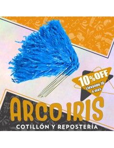 Porras Plasticas Celeste X 10u +10-10% - Paquete Por Color Patrio Mundial