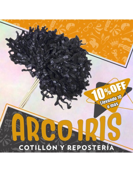 Porras Plasticas Negra X 10u +10-10% - Paquete Por Color