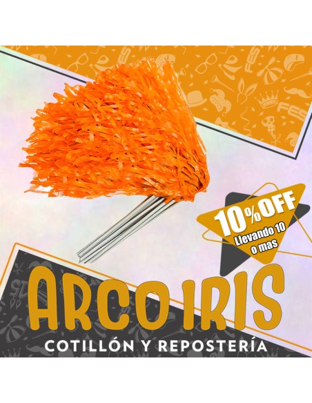 Porras Plasticas Naranja X 10u +10-10% - Paquete Por Color