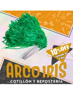 Porras Plasticas Verde X 10u +10-10% - Paquete Por Color