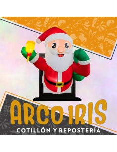 Inflable Santa En La Ventana  1.20mt Altura - Party Store-navidad-