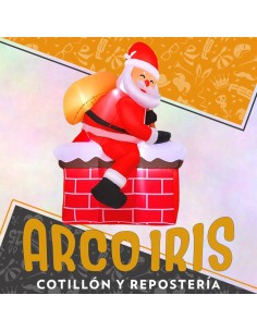 Inflable Santa En La Chimenea  1.50 Mt Altura - Party Store-navidad-