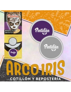 Maquillaje Pasta 2g X 2 Plata-violeta- Merli Artistico Halloween Pintafan