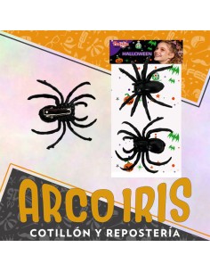 Set Hebillas Halloween X 2 -aranas Plastica-pintafan