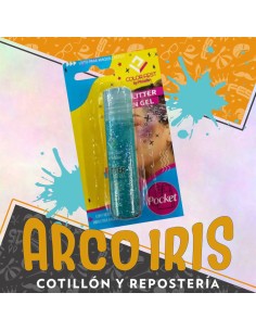 Glitter En Gel Turquesa 20 Gr - Pocket Blister Color Halloween