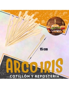 Palitos Hamburguesa 15 Cm X 50 -pinchos-bamboo Skewer