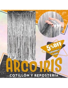 Cortina Metal Plata China Xu +5-5% - Varios Colores 1 X 2 Mt Promo Por Cantidad Cat2 Foil Fringe China Party Store