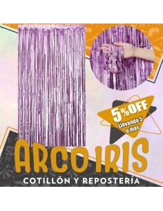 Cortina Metal Lila China Xu +5-5% - Varios Colores 1 X 2 Mt Promo Por Cantidad Cat2 Foil Fringe China Party Store