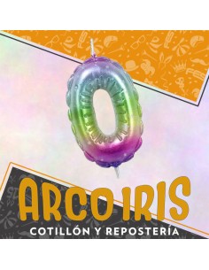 Vela Chupetin Globo Numero 0 Multicolor Xu - Party Candles China