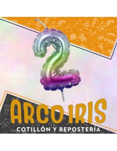 Vela Chupetin Globo Numero 2 Multicolor Xu - Party Candles China