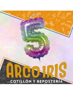 Vela Chupetin Globo Numero 5 Multicolor Xu - Party Candles China