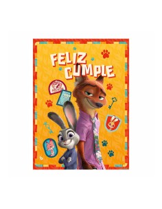 Zootopia Afiche Feliz Cumple  - Animalitos