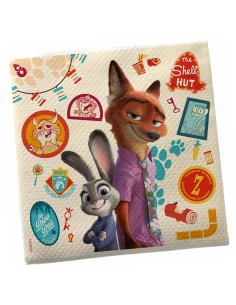 Zootopia Servilleta X 20 U - Premiun Animalitos