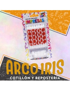 Vela Impresas Pelota Basquet X 8 C/ Portavela