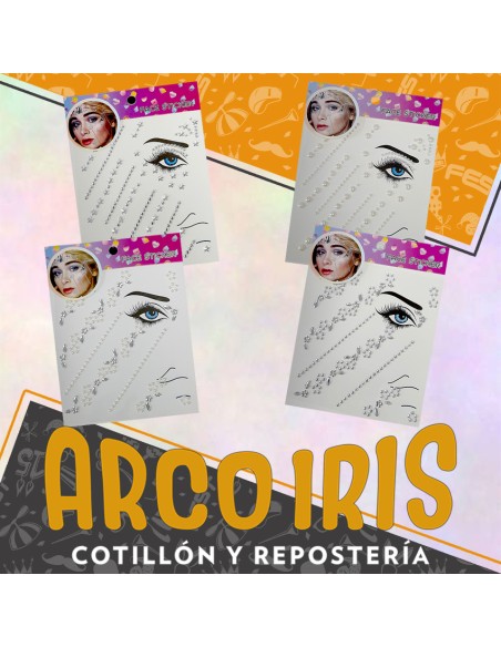 Strass Para Cara Xu - Blister Glitter Face Sticker