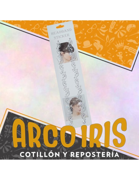 Strass Para Pelo  Xu - Blister Glitter Headband Sticker-cabeza-cara-