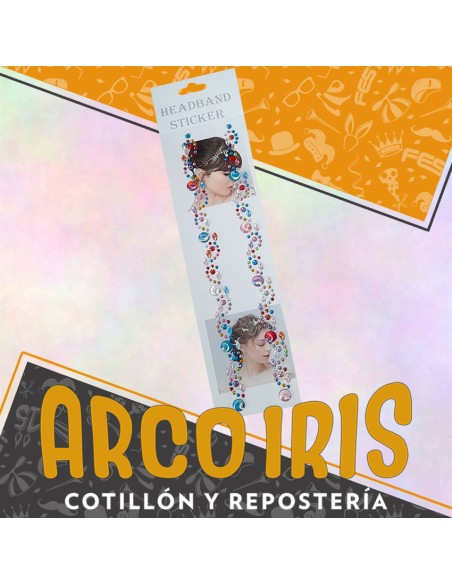 Strass Para Pelo  Xu - Blister Glitter Headband Sticker-cabeza-cara-