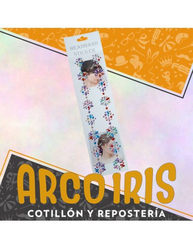 Strass Para Pelo  Xu - Blister Glitter Headband Sticker-cabeza-cara-