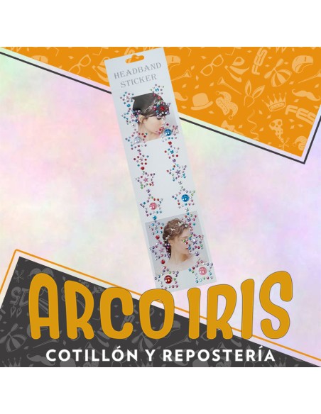 Strass Para Pelo  Xu - Blister Glitter Headband Sticker-cabeza-cara-