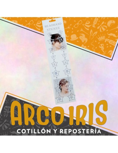 Strass Para Pelo  Xu - Blister Glitter Headband Sticker-cabeza-cara-