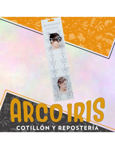 Strass Para Pelo  Xu - Blister Glitter Headband Sticker-cabeza-cara-