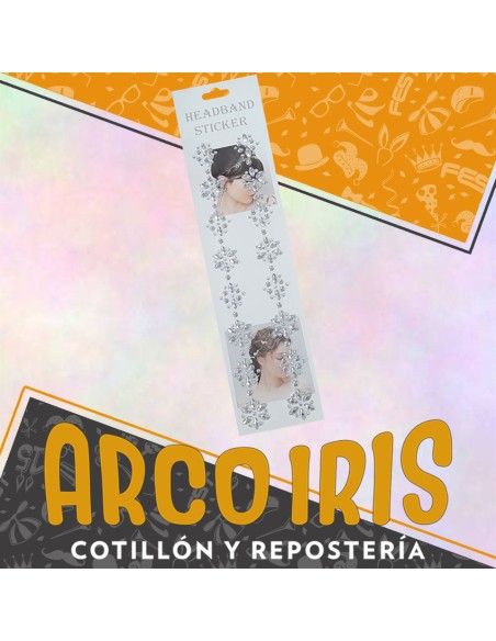 Strass Para Pelo  Xu - Blister Glitter Headband Sticker-cabeza-cara-