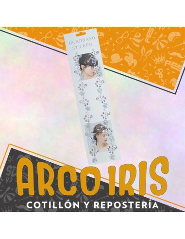 Strass Para Pelo  Xu - Blister Glitter Headband Sticker-cabeza-cara-