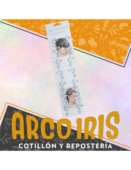 Strass Para Pelo  Xu - Blister Glitter Headband Sticker-cabeza-cara-