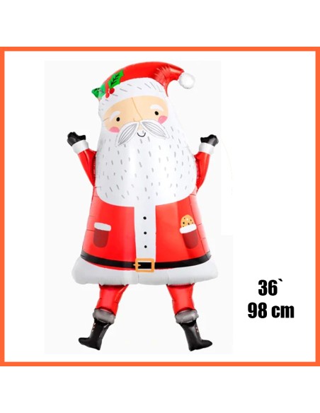 Mylar 36 Papa Noel 98 Cm Navidad Globo Metalizado Papel