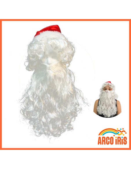 Peluca Papa Noel Con Gorro  - Con Barba Navidad Santa Claus