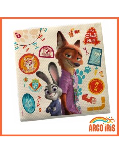 Zootopia Servilleta X 20 U - Premiun Animalitos