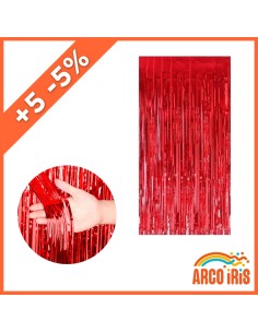 Cortina Metal Roja China Xu +5-5% - Varios Colores 1 X 2 Mt Promo Por Cantidad Cat2 Foil Fringe China Party Store