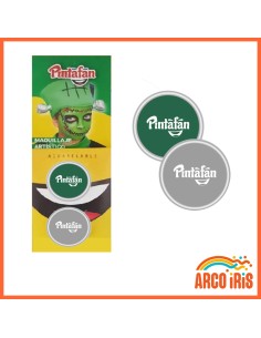 Maquillaje Pasta 2g X 2 Plata-verde- Frankie Artistico Halloween Pintafan