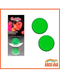 Maquillaje Pasta Fluo Verde 2g X 2 Artistico Halloween Pintafan