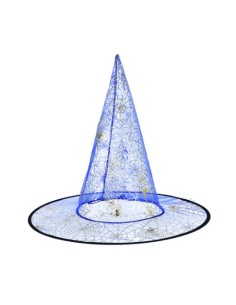 Gorro Bruja Alambre Transparente X U +12-10%-con Telarana-calabaza-fantasma En Dorado Y Plateado-precio Promocion-