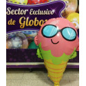 Mylar 26 Helado/sandia/anana Xu - 66 Cm Con Lentes Metal Globo Metalizado Papel